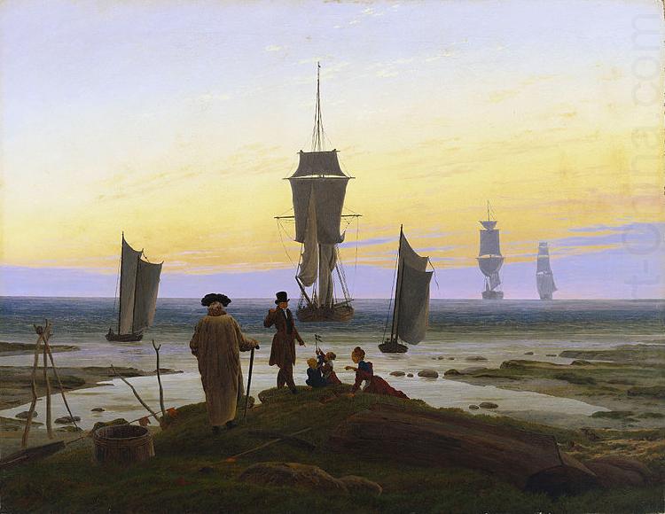 The life stages (beach picture, beach scene in Wiek, Caspar David Friedrich